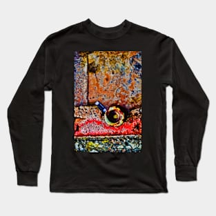 A piece of rusty metal, abstract photo art Long Sleeve T-Shirt